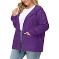 thumbnail image 4 of Avoogue Women Plus Size Waterproof Rain Jacket Raincoat Packable Outdoor Hooded Windbreaker, 4 of 7