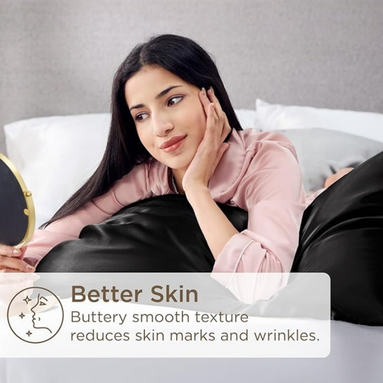 Mulberry Silk Pillowcase King for Hair and Skin Made in Germany, 22 Momme Pure Silk, Anti Acne Pillow Cases with Zipper, 6A Grade Organic Silk, Hypoallergenic, Anti Wrinkle, 2 Pcs 20"x36", King