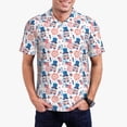 thumbnail image 5 of Wukai American Gnomes Men’s Polo Shirts,Quick-Dry Athletic Shirt,Classic Fit Shirts-Medium, 5 of 8
