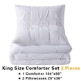 thumbnail image 2 of Juego de edredón Andency White King Size Plicat, 3 piezas, 2 of 5