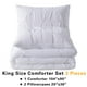 thumbnail image 2 of Juego de edredón Andency White King Size Plicat, 3 piezas, 2 of 5