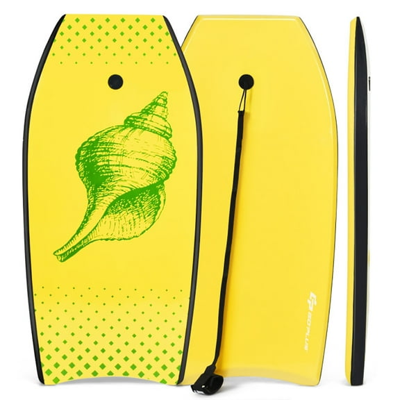 Demifill Lightweight Body Board, Super Lightweight Surfing Bodyboard-L, Perfect Surfing for Kids Teens and Adults, Yellow