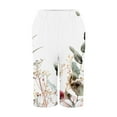 thumbnail image 5 of Shorts for Women Striped Printed Stretch High Waist Knee Loose Beach Casual Shorts with Pockets, 5 of 6