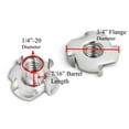 thumbnail image 2 of Stainless T-Nuts, 1/4"-20 Inch, (25 Pack), Threaded Insert, Choose Size/Quantity, by Bolt Dropper, Pronged Tee Nut. (1/4"-20 x 7/16"), 2 of 6