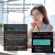AI Smart Glasses for Men & Women – Powered by ChatGPT, 164+ Languages Translation and Photochromic Lens, Meeting Assistant, Bluetooth Glasses w/ Music & Hands-Free Calling, Physically-Changing Lenses