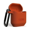 thumbnail image 7 of UAG Compatible with Airpods (1st & 2nd Gen) Case Full-Body Protective Soft-Touch Silicone Case with Detachable Carabiner, Standard Issue Silicone_001, Orange, 7 of 7