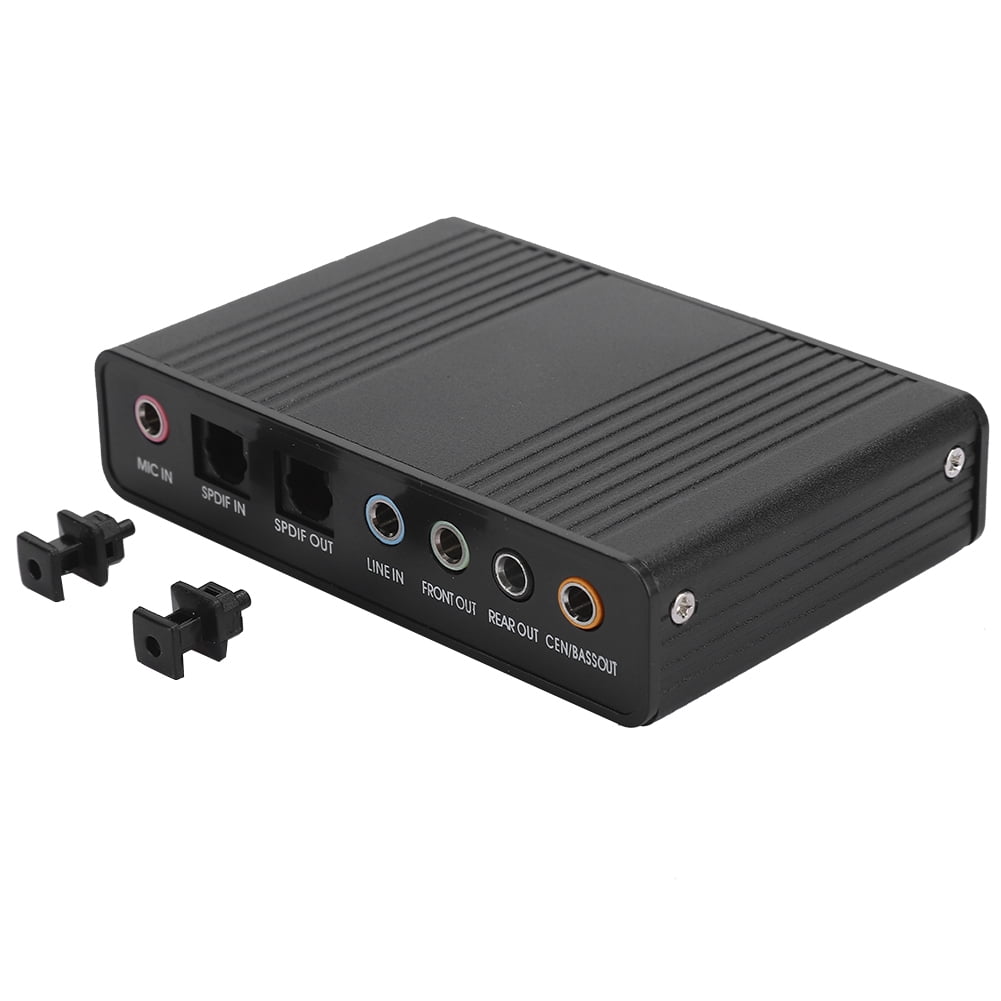External Sound Card Black 6Channel Codecs For Karaoke Recording