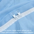 thumbnail image 5 of Twin 2-Piece Duvet Cover Set with 1 Pillow Shams, Brushed Microfiber, Easy Snap Zipper & Corner Ties, Sky Blue, Ntbay | Comforter Not Included, 5 of 6