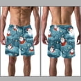 thumbnail image 3 of luoweisi Men's Beach Shorts Quick Dry Swim Trunks with Mesh Lining Christmas Santa Claus M, 3 of 5