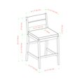 thumbnail image 3 of Solid Acacia Wood Counter Height Stools in Brown (Set of 2), 3 of 6