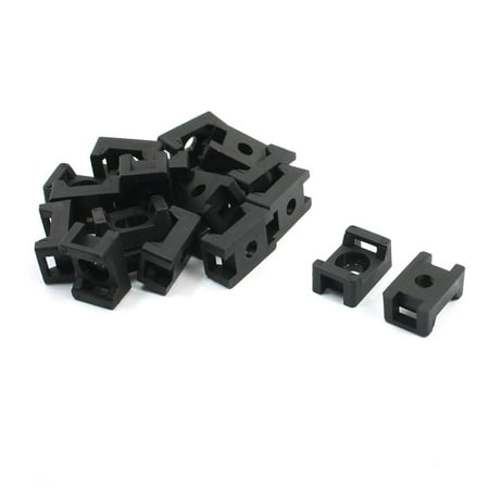 

Unique Bargains Black Saddle Shape 5.5mm Width Cable Tie Mount Wire Holder 20pcs