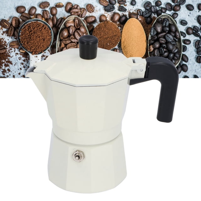Cafetera Para Estufa, Cafetera Para Estufa De aleación De Aluminio De 100 Ml, Válvula Doble Para Amantes Del Café
