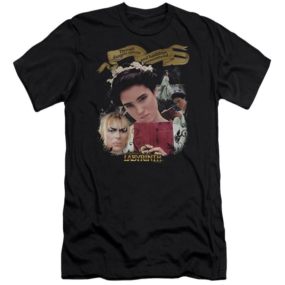 Labyrinth Dangers Untold Premium Canvas Adult Slim Fit 30/1 T-Shirt Black