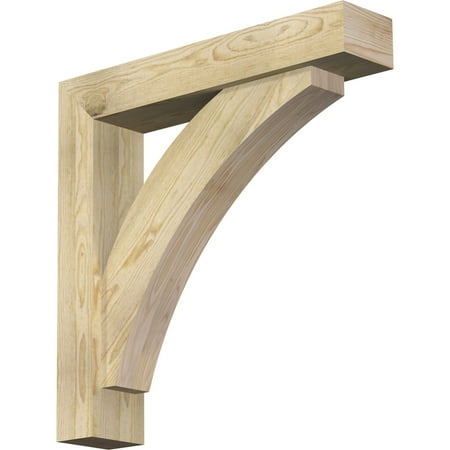 

Ekena Millwork 6 W x 30 D x 30 H Thorton Block Rough Sawn Bracket w/ Offset Brace Douglas Fir