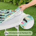 thumbnail image 5 of Dachshund Dog and Pizza Round Fitted Tablecloth with Elastic Edge,Dining Table Cover Waterproof,Outdoor Round Tablecloth for Camping,Dining,Indoor and Outdoor, 5 of 7