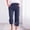 Navy, variant on Kiplyki Womens Capris Printing Elastic Loose Pants Straight Wide Leg Trousers With Pocket