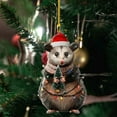 thumbnail image 4 of WMGHA Funny Opossum Christmas Ornament Hanging Upside Down - Quirky Possum Christmas Tree Decor for Animal Lovers, Unique Gift for Women Girls & Wildlife Enthusiasts, 4 of 6