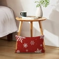 thumbnail image 3 of Red Winter Holiday Decor Throw Pillow Cover 12x20 Set of 2 Farmhouse Christmas Decorations Snowflake/Let It Snow Winter Decorative Rectangular/Lumbar Cushion Covers for Sofa/Couch/Porch, 3 of 6