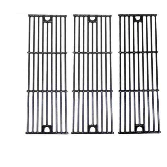 Replacement Glossy Cooking Grates For Griller 1224, 1329, 1334, 2123, 2137, 2222, 2223, 2828, 2903, 2929, 3000, 3001, 3008, 3030, 3072, 3232, 3725, 4000, 4001, 4008, 4208, Gas Models, Set of 3