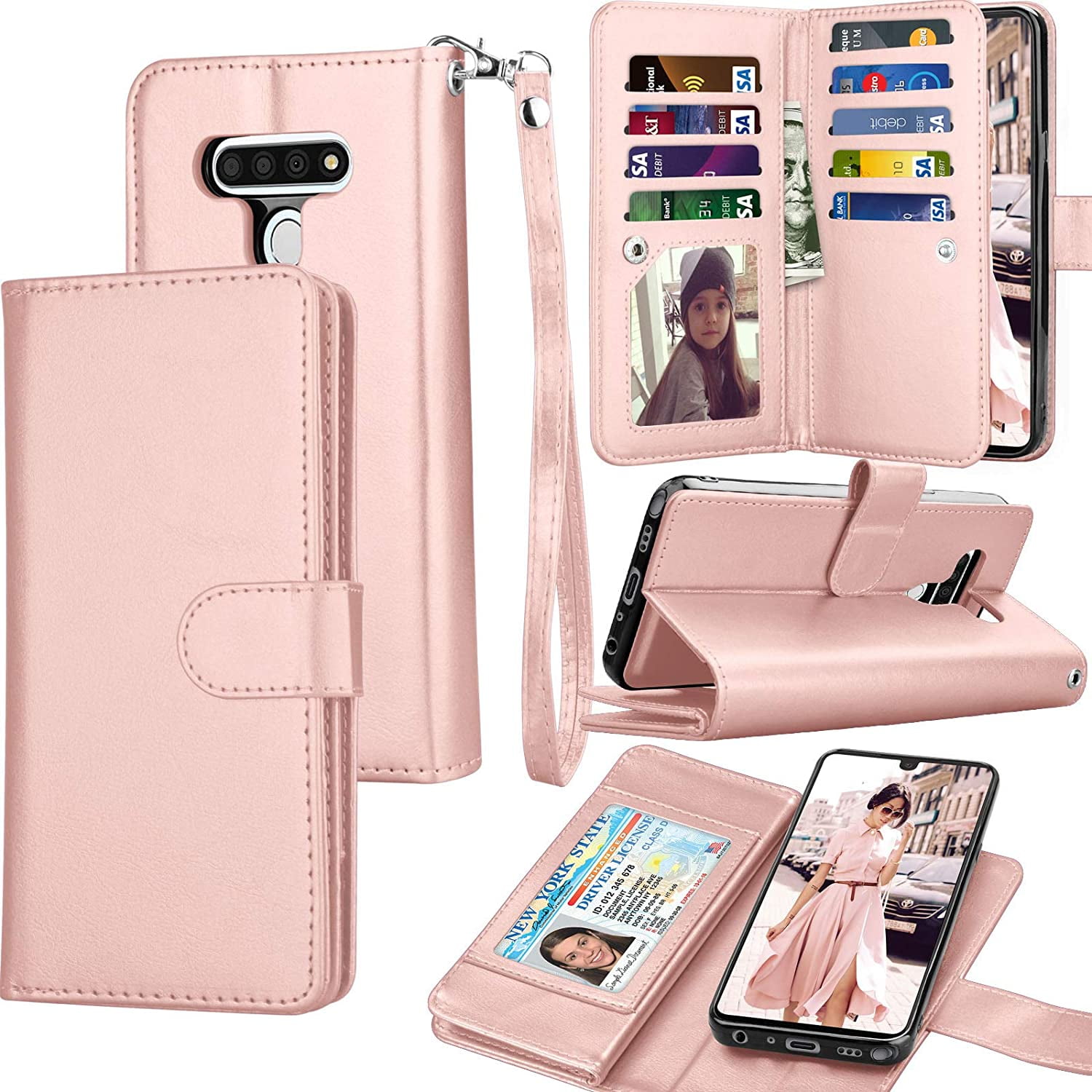 LG Stylo 6 Case, LG Stylus 6 Wallet Case, LG Stylo 6 Plus PU Leather