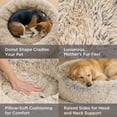 thumbnail image 3 of Best Friends by Sheri The Original Calming Donut Dog Bed – Washable Plush Pet Bed for Cats & Small Dogs up to 25 lbs, Shag Faux Fur, Taupe, Small (23" x 23"), 3 of 10