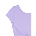 thumbnail image 3 of Wonder Nation Girls Knit Cargo Jumpsuit with Short Sleeves, Sizes 4-18 & Plus, 3 of 5