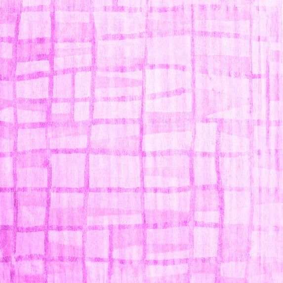 Ahgly Company Indoor Square Abstract Pink Contemporary Area Rugs, 8' Square