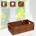 TUIBELYN Rustic Wood Crate Storage Organizer with Handle