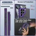 thumbnail image 6 of ELEHOLD for Samsung Galaxy S22 Ultra Matte Magnetic Case,Translucent Clear Cover Compatible with Mag Safe, Military Grade Drop Protection Shockproof Back Phone Cover for Samsung S22 Ultra,Purple, 6 of 9