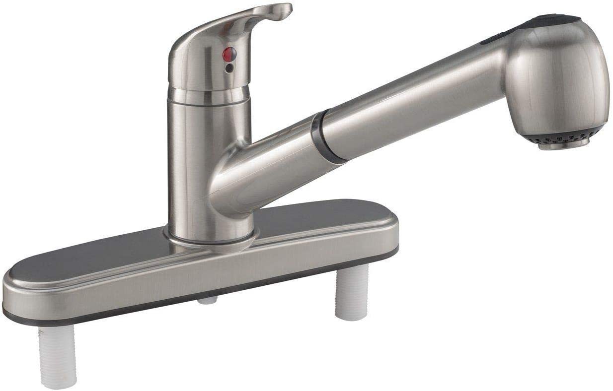RV Kitchen Pull Out Faucet Deck Brushed Nickel WWFAU1 181250BN