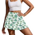 thumbnail image 3 of HELLHERO Green Monstera Leaves Built-in Shorts Golf Skirts, 2 Side Pockets with Pockets Polyester Spandex Active Skort for Tennis Yoga Pickleball, 3 of 9