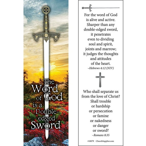 Armor of God Bookmarks for Adults Hebrews 4:12, Pack of 50