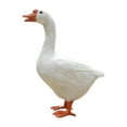 thumbnail image 1 of DOLITY Unique Feathered Statue Standing Artificial Animals Sculpture Handcrafted White, 1 of 3