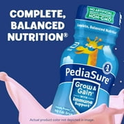 PediaSure Grow & Gain with Immune Support, 7g Protein, Strawberry, 8-fl-oz Bottle, Pack of 6