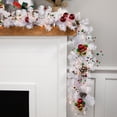 thumbnail image 3 of Northlight Pre-lit Mixed Pine Artificial Christmas Garland - 9' x 10" - White - Clear Lights, 3 of 6