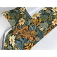 thumbnail image 3 of Jungle Boho Bed Runner Set, Tropical Forest Vibe American Traditional Art of Tiger and Floral, Decorative Bedding Scarf & a Pillow Sham for Hotels Homes, Twin, Peacock Green Apricot, by Ambesonne, 3 of 3