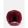 thumbnail image 3 of Joyspun Women’s Faux Fur Puff Scuff Slippers, 3 of 6