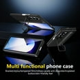 thumbnail image 4 of Decase for Samsung Galaxy Z Fold 4 Case with Pen Holder & Stylus, Camera Frame Stand,Pen Slot Phone Case with Screen Protector Matte PC Bumper Anti-Scratch Kickstand Cover for Z Fold 6,Black, 4 of 12