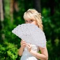 thumbnail image 2 of Wedding Flower Fan Bride Handheld Non-Folding Fans Wedding Photo Shooting Props, 2 of 9