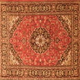 thumbnail image 1 of Ahgly Company Indoor Square Medallion Orange Traditional Area Rugs, 4' Square, 1 of 1