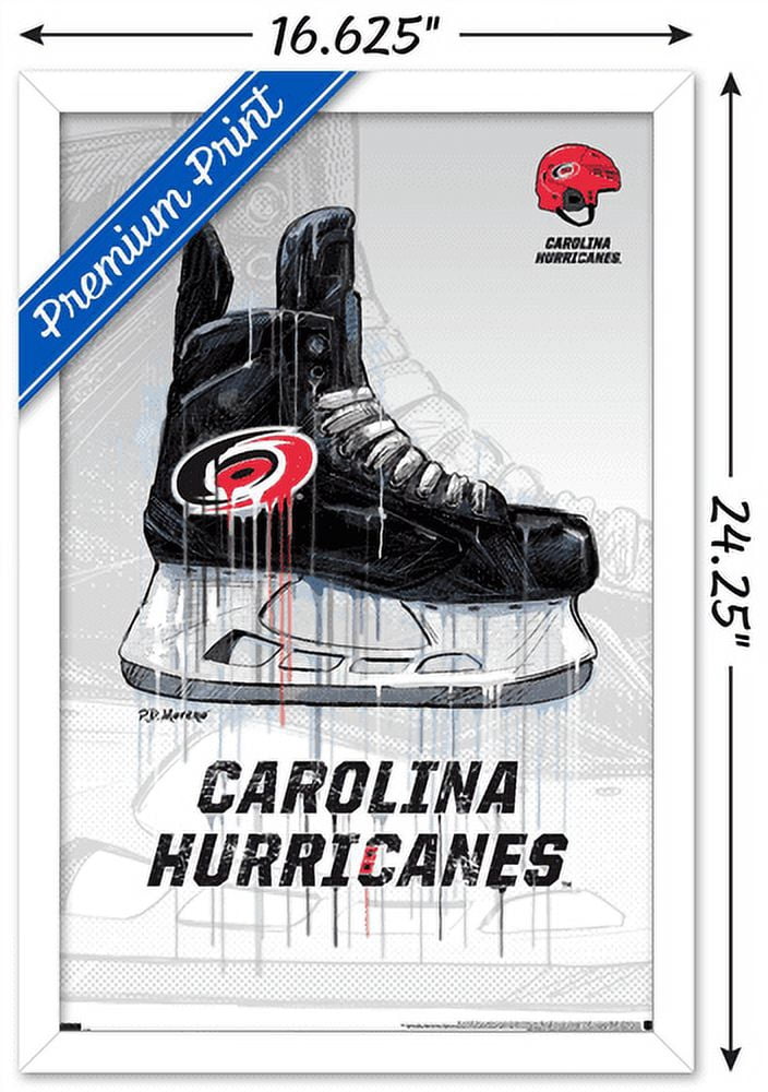 NHL Carolina Hurricanes - Drip Skate 21 Wall Poster, 14.725" x 22.375", Framed