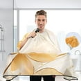 thumbnail image 3 of JSTEL Gold Flower White Marble Waterproof Barber Cape for Men Women Beard Shaving Bib Apron Professional Hair Cutting Cloth, 65 x 55 inch, 3 of 6
