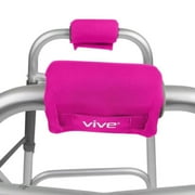 Vive Walker Handle Cushions – Soft Padded Hand Grips for Walkers, Rollators, Wheelchairs & Crutches – Comfortable Handle Covers for Seniors & Mobility Aid Support, Pink