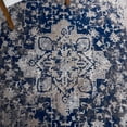 thumbnail image 6 of SAFAVIEH Vogue Edin Medallion Area Rug, Navy/Beige, 6'7" x 6'7" Round, 6 of 8