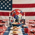 thumbnail image 4 of Twfbrm 4th of July Artificial Memorial Flowers Red White and Blue Flowers, Patriotic Memorial Day Flower for Cemetery Grave Independence Day Decor Home Kitchen Party Decoration, 4 of 6