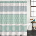 thumbnail image 2 of Farm Fruits Shower Curtain, Waterproof Shower Curtains for Bathroom, Watermelon Lemons Peach Green Grey Striped Washable Fabric Bathtub Curtain Set Bath Decor with 12 Hooks Stall 36"x72", 2 of 8