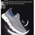 thumbnail image 6 of Men's Net Shoes Large Size Breathable Sports Shoes Soft Comfortable and Light With Casual Shoes Lazy shoes White 11 UK, 6 of 7