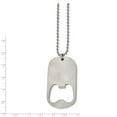 thumbnail image 3 of Stainless Steel Brushed Functional Bottle Opener 22in Necklace; 22 inch; Lobster (Fancy) Clasp; for Adults and Teens; for Women and Men, 3 of 3