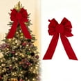thumbnail image 3 of Mecorevxz Christmas Decorations,Red Bow Red Velvet Christmas Party Indoor Garland Christmas Tree Decoration Bow for Xmas Tree Decor(D), 3 of 7