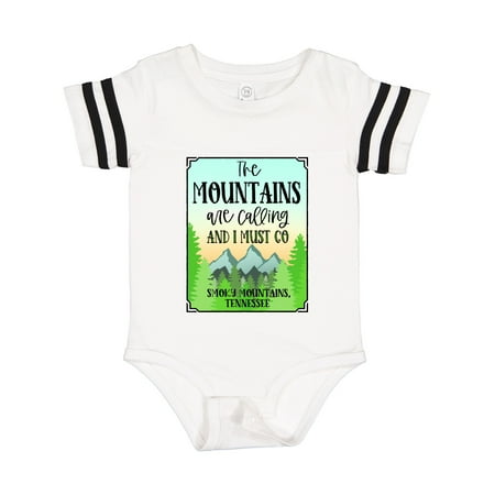 

Inktastic The Mountains Are Calling- Smoky Mountain Tennessee Gift Baby Boy or Baby Girl Bodysuit